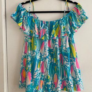 Lilly Pulitzer Sailboat Tamiami Top NWT